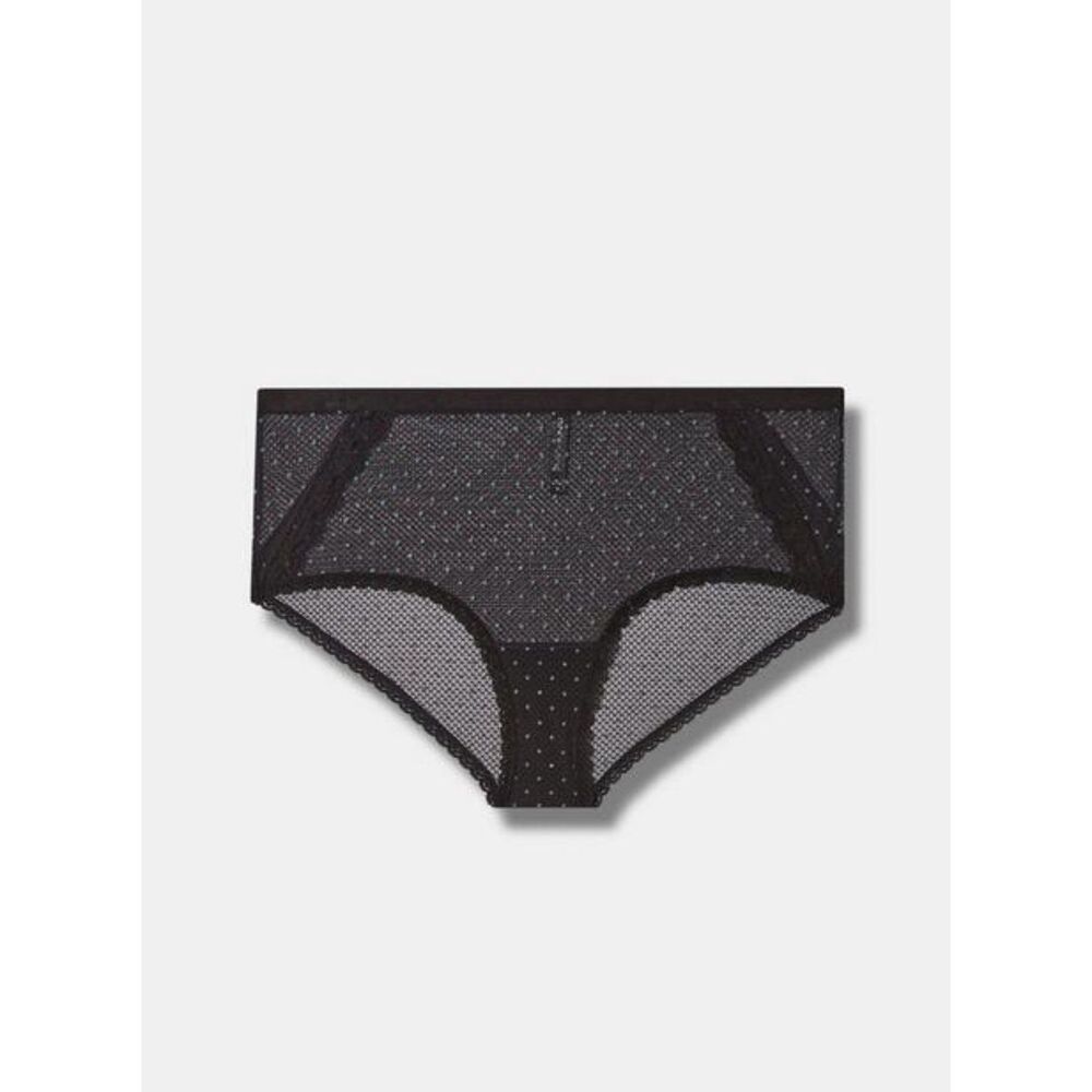 Torrid NWTs Dot Mesh Mid Rise Cheeky Panty Corydalis Blue & Black size 5x 28